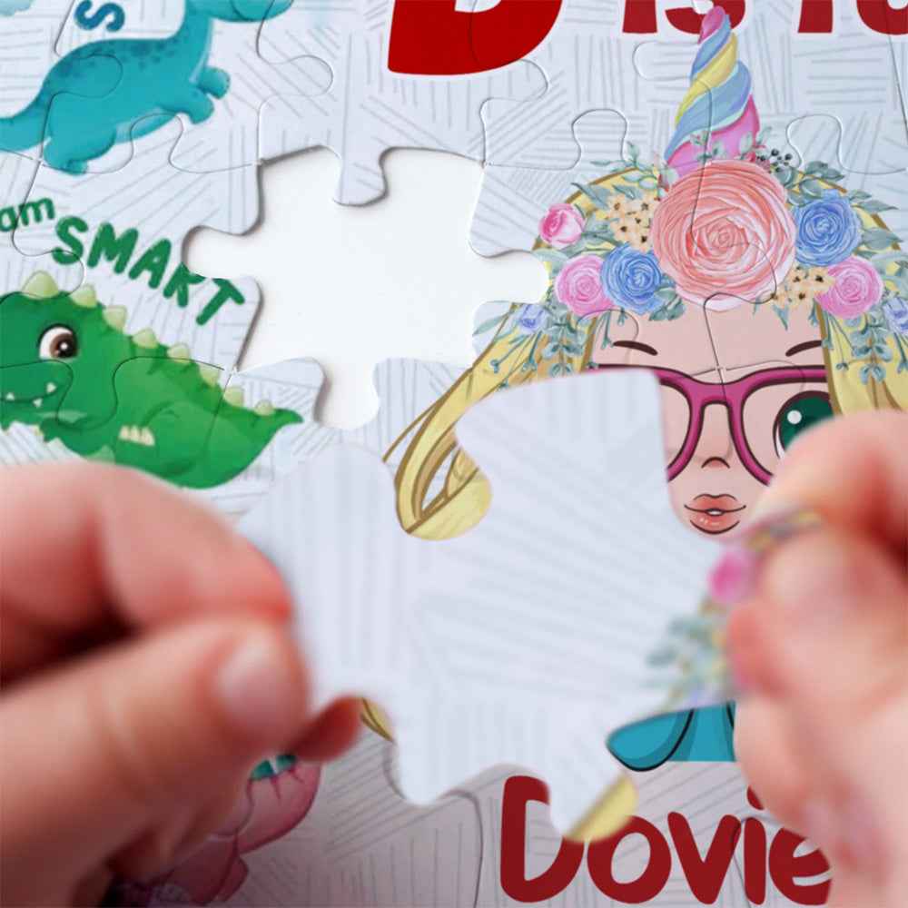 Custom Name Cartoon Character Puzzle – 500-Piece Horizontal Jigsaw Gift for Kids & Birthdays