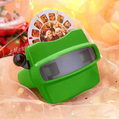 Alternate angle displaying personalised photo reels within the retro viewfinder.