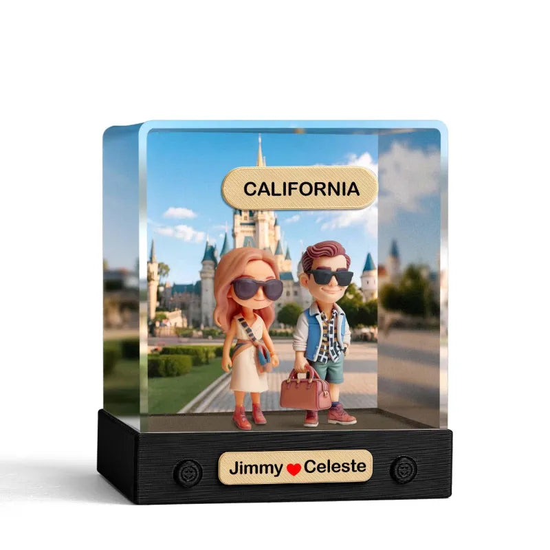 Personalised 3D Mini Figure from Your Photo - Custom Acrylic Box Gift