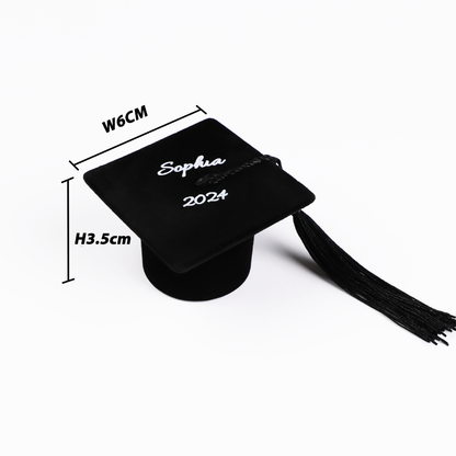Personalised Graduation Cap Ring Box Class of 2024 - Engraved Graduate Gift