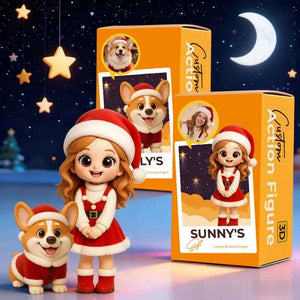 Custom Cute 3D Mini Figure Christmas Desk Figurine Based on Your Picture Cute and Professional Style Christmas Gift