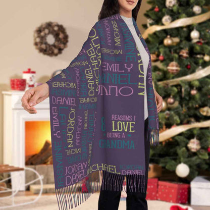 Custom Name Scarf Unisex Winter Scarf - 4 Colors