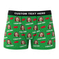 Gallery showing personalised I Love You boxers and customisation options – upload high-resolution photo for best print results
