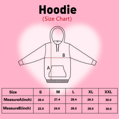 Unisex Personalised Face Hoodie – Red Heart Lips (S–XXXL)