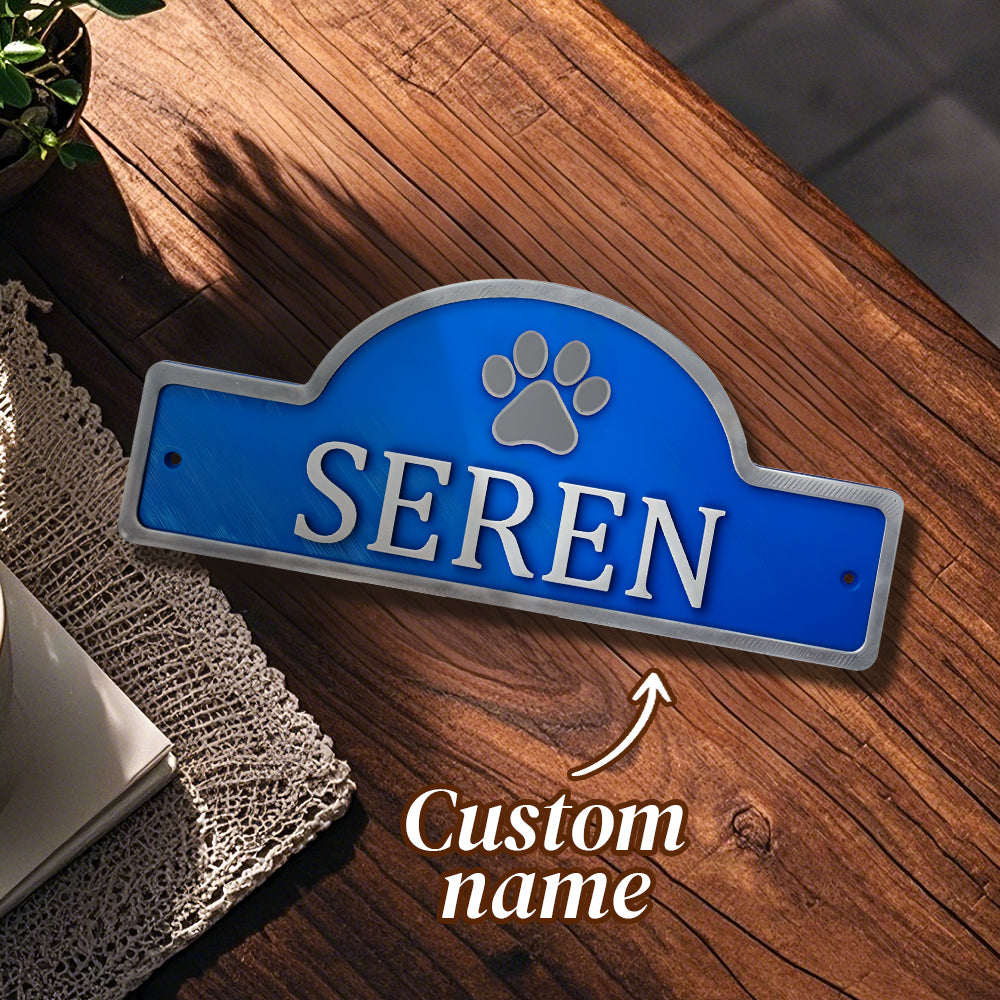 Personalised 3D Pet Name Door Sign - Custom PLA Wall Decor