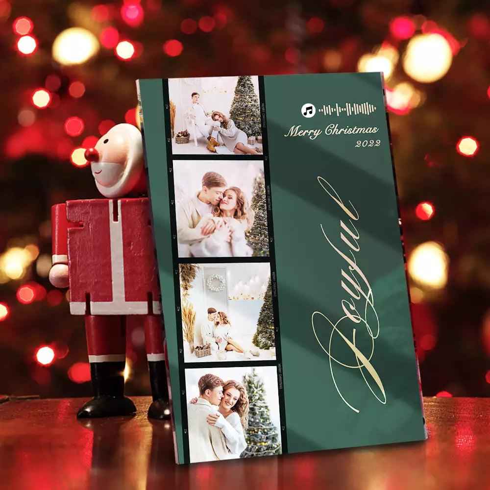 Christmas Gift Custom Glass Code Filmstrip Plaque/Keychain Four Colors Available