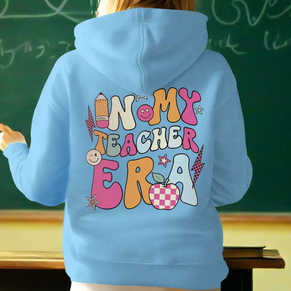Selection of colour options for personalised teacher hooded sweatshirt — choose your preferred shade for custom name printing