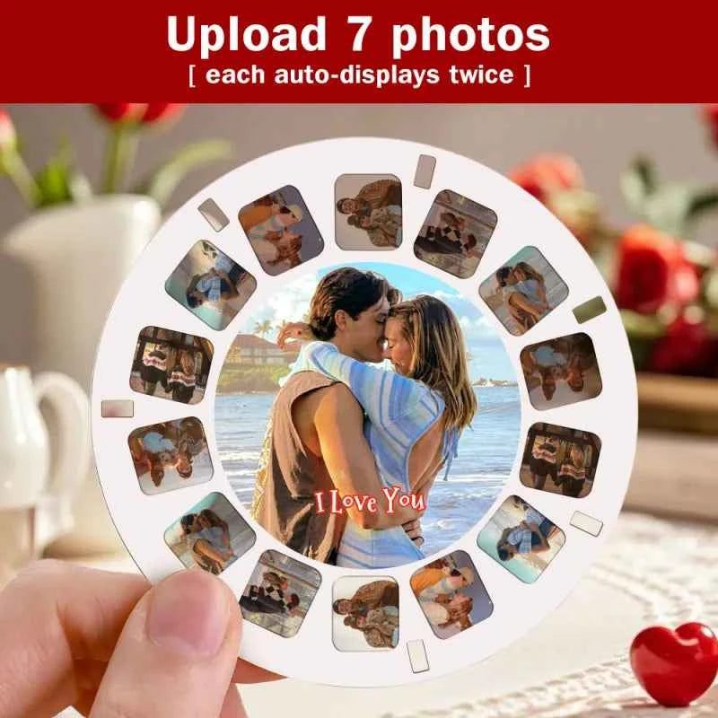 Custom 3D Viewfinder and Reel 10x Ultra-Clear 3D Upgraded Version Personalized Christmas Gifts Text and Photo Viewer with Your Own Photos