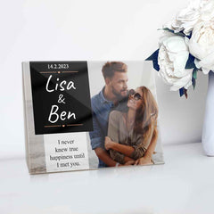 Custom Photo And Name Glass Plaque