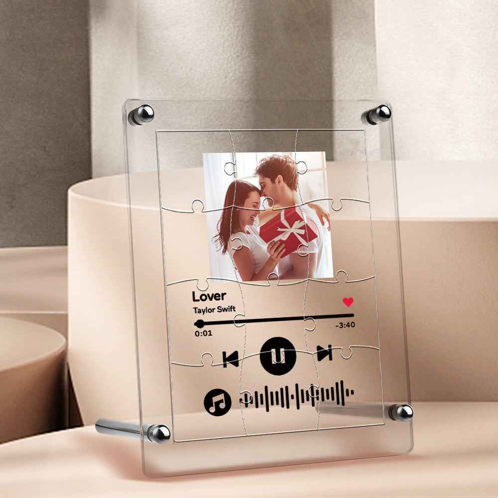 Custom Puzzle Plaque With Photo Music Photo Puzzle Plaque