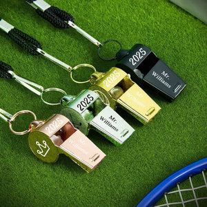 Custom Text Pattern Whistle Gift for Coach Personalized Gift for P.E. Teacher Back to School Gift