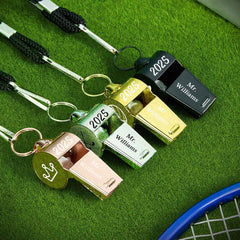 Custom Text Pattern Whistle Gift for Coach Personalized Gift for P.E. Teacher Back to School Gift
