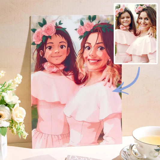 Personalised lenticular photo frame - anime style dual-view artwork with crisp depth and smooth transitions, perfect custom gift for anime fans