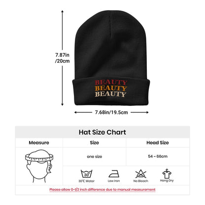 Stacked personalised embroidered beanies in multiple colours — personalised gift idea for graduations, birthdays and special occasions