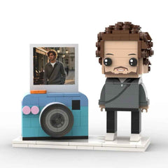 Full-body Custom 1 Person Brick Figures with Photo and Camera Birthday Gift for Photographers