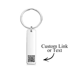 Custom Engraved QR Code keychains