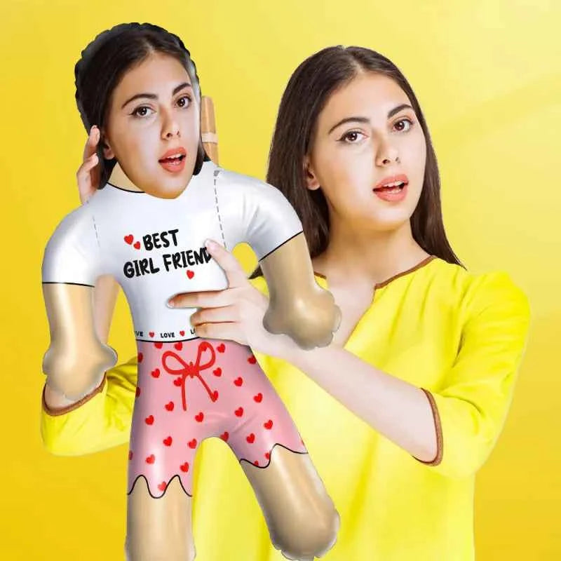 Custom Face & Text Blow Up Dolls Funny Inflatable Balloon Custom Air Doll for Party Favors