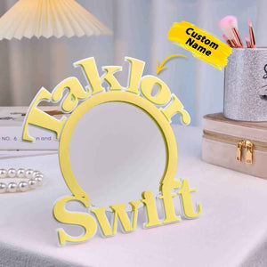 Personalized 3D Printed Mirror with Text Makeup Mirror Birthday Gift for Her