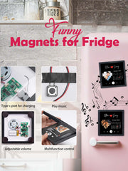Personalised Name & Photo Music Fridge Magnet - Customisable Memorable Gift