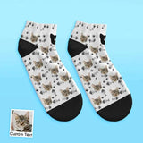 Custom Face Low Cut Ankle Socks with Cat Gift for Pet Lover