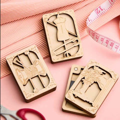 Personalized Wooden Needle Box Holder with Magnet Needle Storage Tool Gift for Craft Lovers