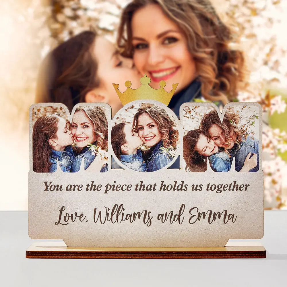 Personalised Wooden Mum Photo Plaque - Unique Mother's Day Gift UK