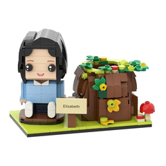 Personalised Brick Figure & Tree Stump Pen Holder | Custom Lego-Style Desk Organiser