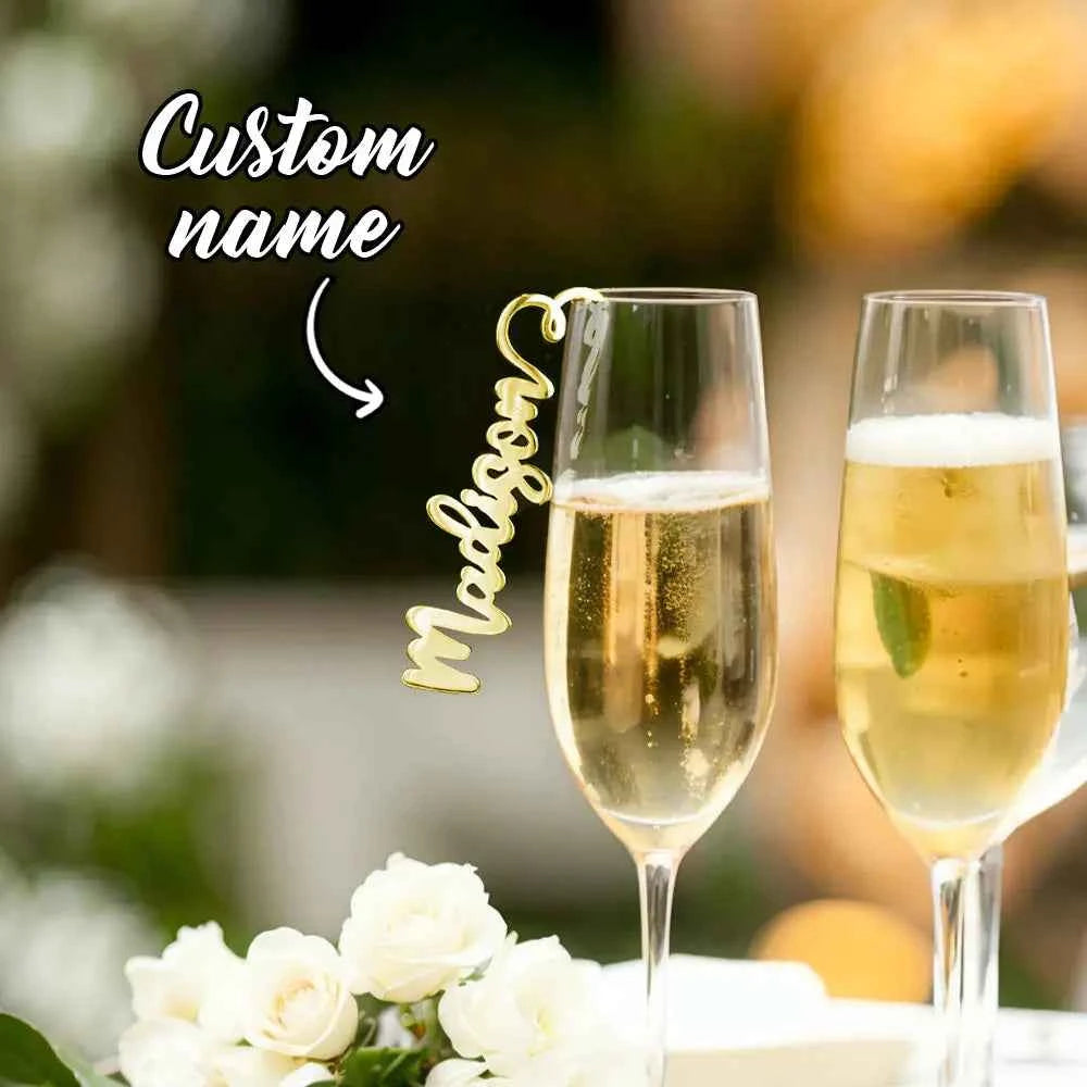 Personalized Place Cards for the Champagne Flute Name Cards Wedding Table Decoration