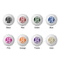 Assorted coloured personalised monogram golf balls set with clear name printing — perfect groomsmen presents, gifts for dad or corporate giveaways