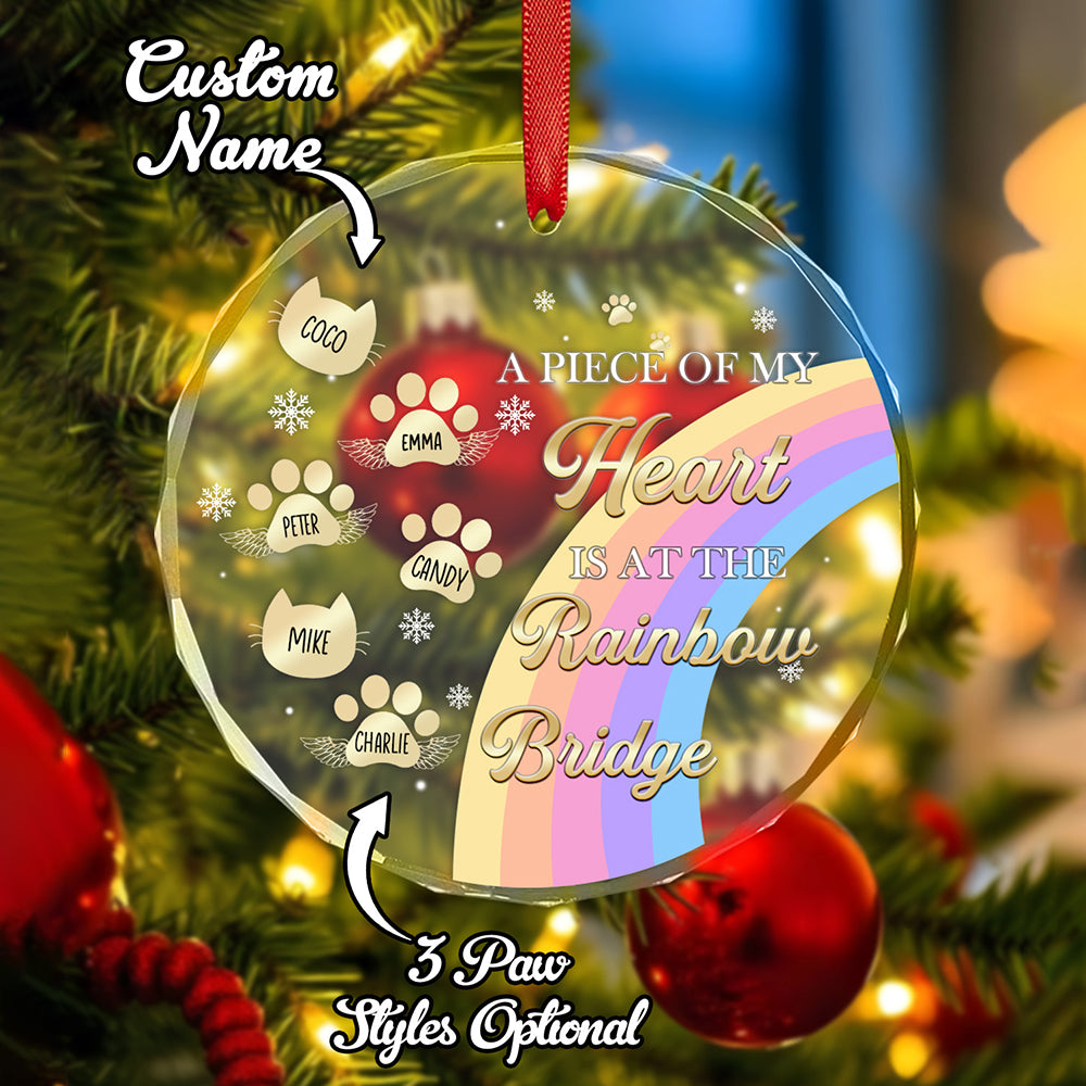 Personalised Memorial Ornament - Rainbow Bridge Sympathy Gift for Pet Lovers