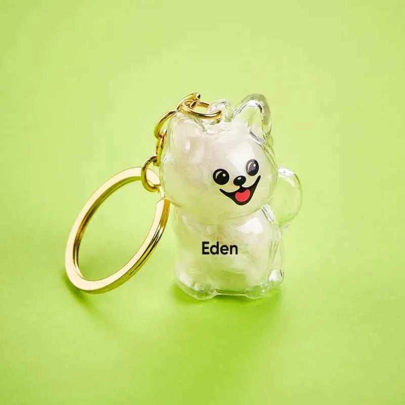 Custom Name Dog Hair Collector Keychain Bag Charm Memorial Storage Box with Text Perfect for Storing Pet Hair Gift for Dog Lovers