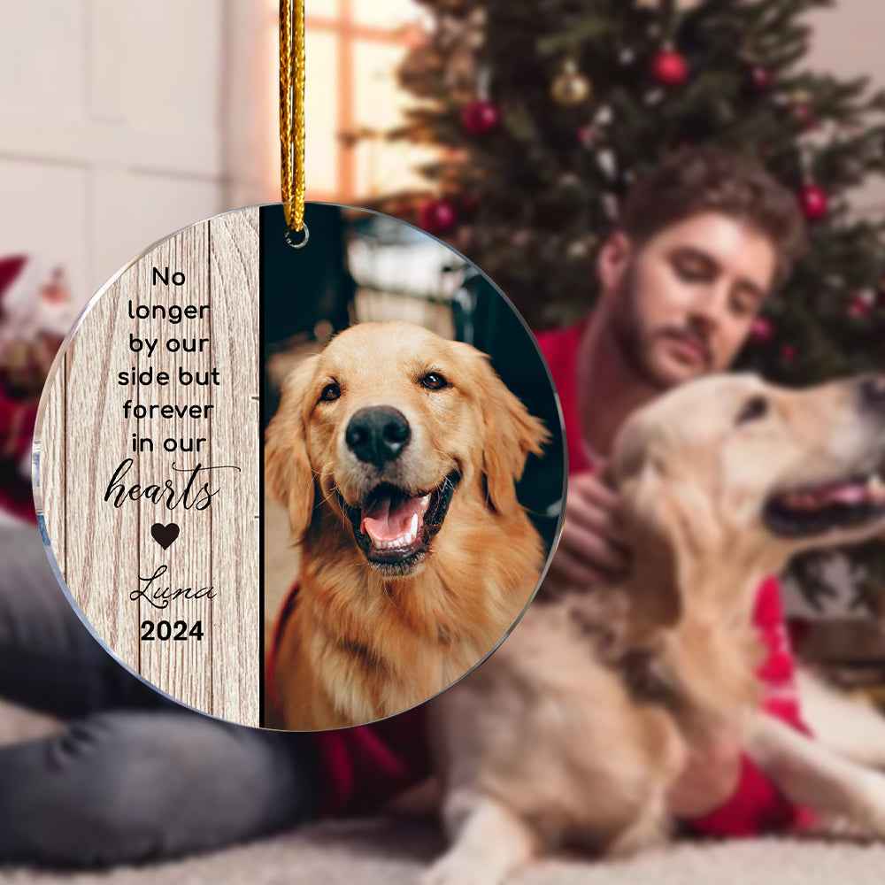 Personalized Pet Christmas Ornament with Photo Christmas Tree Decoration for Pet Memorial Gift