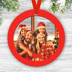 Custom Merry Christmas Ornaments with Picture