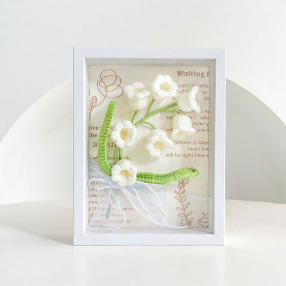 Handmade Crochet Flower Shadowbox Frame - Personalised Photo Display | Home Décor Gift