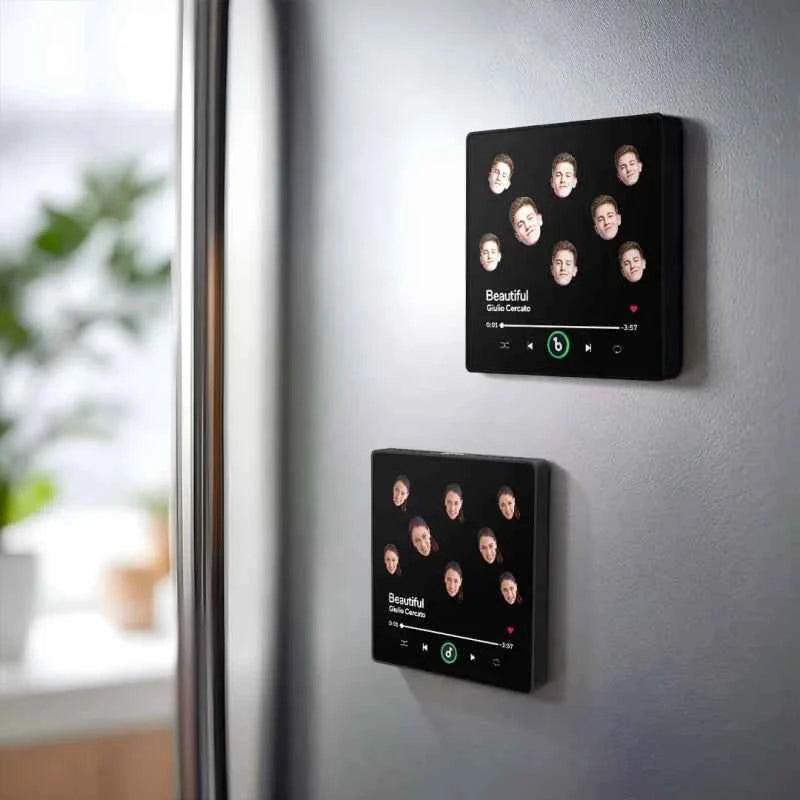 FridgeBeats Frameless Custom Music Fridge Magnet Custom Face Colorful Album Fridge Magnet Music Wall Photo Sticker Gift for Couple