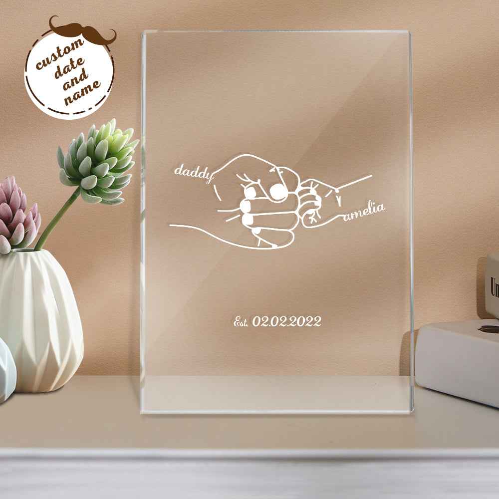 Personalised Night Light with Name and Date Father’s Day Gift for Dad