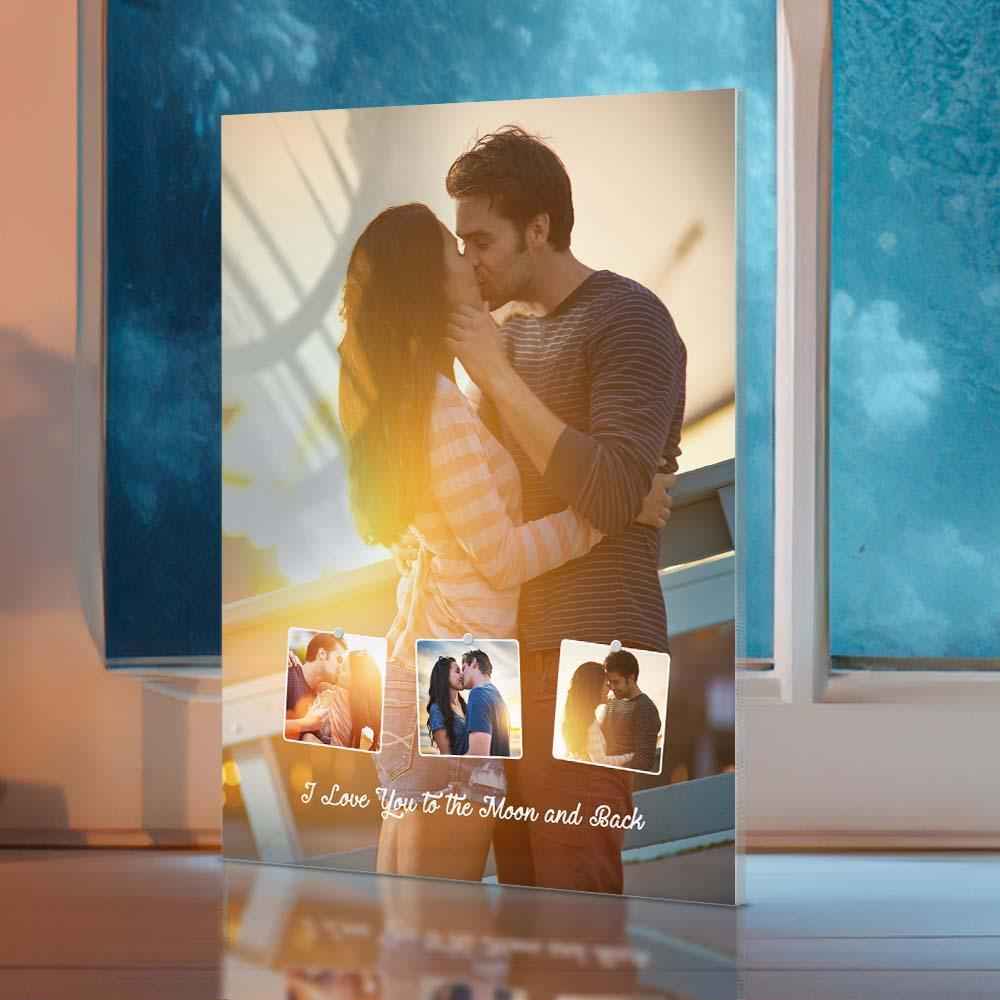 Artistic Photo Plaque Personalized Couples Multi-photo Gift