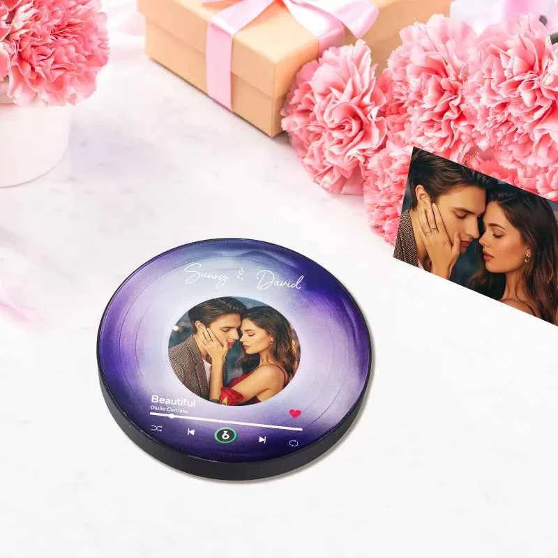 FridgeBeats Framed Custom Music Fridge Magnet Custom Heart Frame Album Fridge Magnet Music Wall Photo Sticker