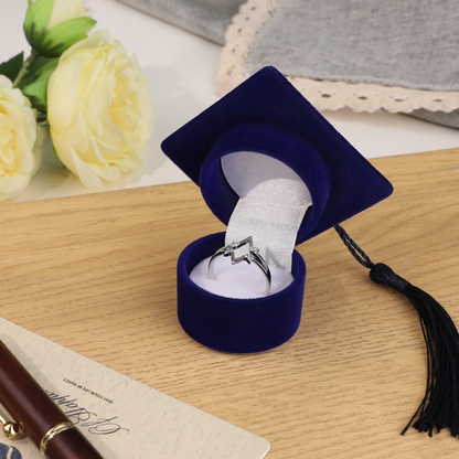 Personalised Graduation Cap Ring Box Class of 2024 - Engraved Graduate Gift