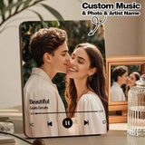 Custom Music Photo Frame That Plays Music Without Cell Phone Wooden Music Record Player Wedding Anniversary Gifts