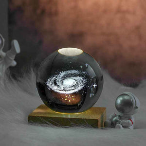 3D Laser Engraved Crystal Ball Night Light