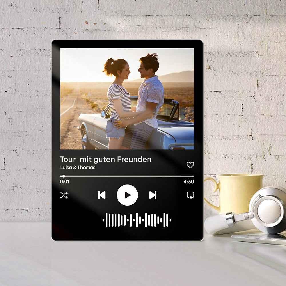 Scannable Music Code Acrylic Plaque Custom Photo Album Cover