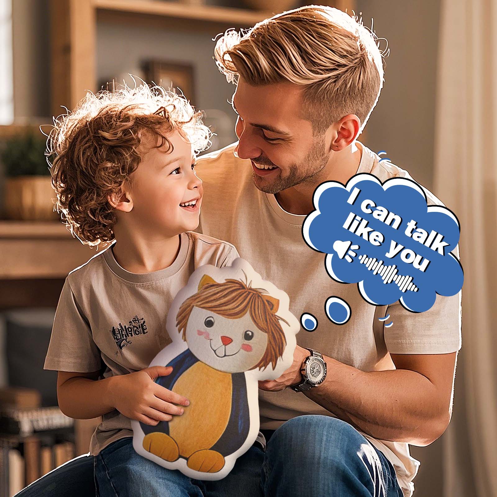 Child holding a personalised drawing plush — unique keepsake made from original artwork, ideal for gifting