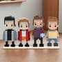 Personalised Full Body Brick Figures - Custom 4 People Photo Gift Set