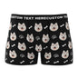 Side view of personalised men's boxer briefs showing dimensional cut and supportive, comfortable fit – great personalised photo gift