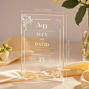 Personalized Acrylic Wedding Invitation Party Invitations