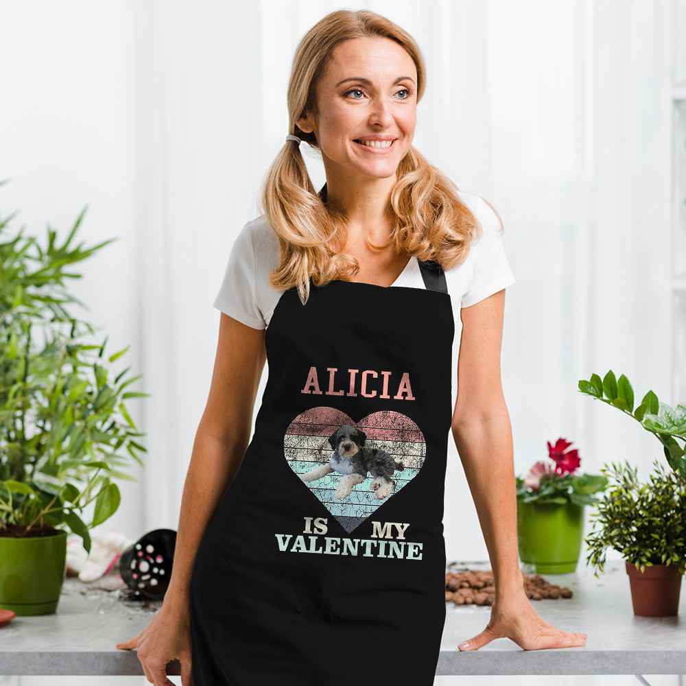 Personalized Name and Photo Apron Valentine Kitchen Apron