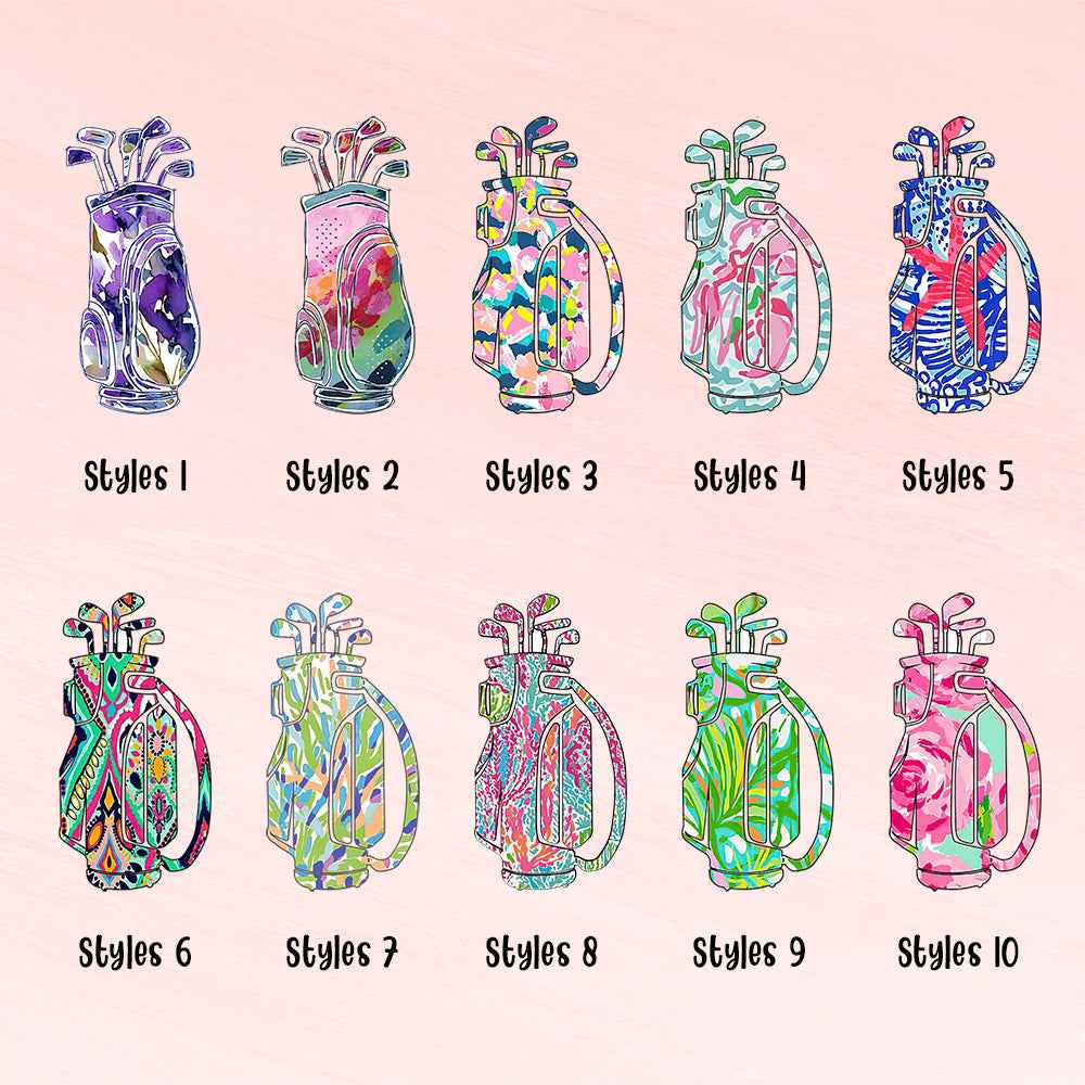 Custom Name Golf Bag Design Canvas Makeup Bag - Personalized and Stylish