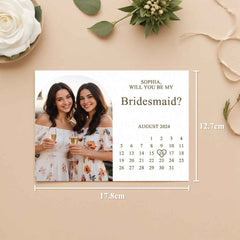 Personalized Bridesmaid Proposal Card Will You Be My Bridesmaid Wedding Date Card