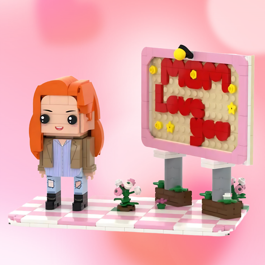 Custom LEGO-Style Mother Figure - Personalised Photo Mother's Day Gift UK